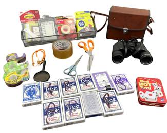 Vintage TASCO Binoculars 3M Scissors Casino Card Decks & More