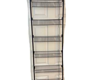 6 Basket Back of Door Organizer Spice Cans Kitchen Utility