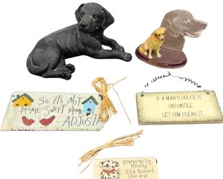 Dog Figures Labrador Retriever Golden Novelty Signs