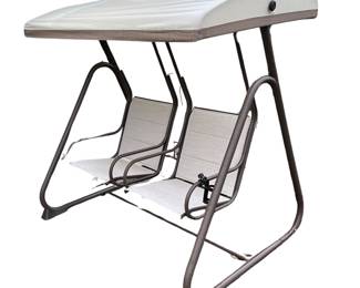 East Oak 2 Person Porch Deck Swing Sun Awning