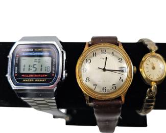 Watch Lot Casio LCD Alarm Digital Mens Womens Timex Analog