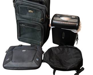 Paper Shredder & Rolling Carry On Case Luggage