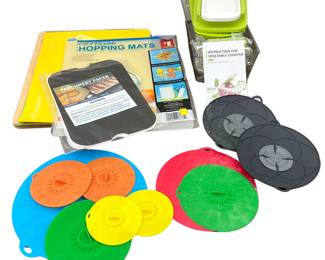 Food Vegetable Chopper Cutting Board Mats Silicone Bowl Covers & More