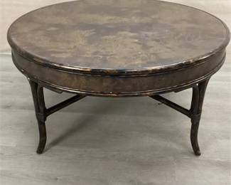 Vintage Drexel Heritage Etched Brass Coffee Table