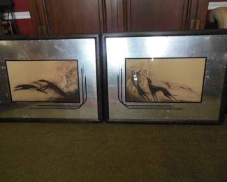 Pair Icart prints incredibly framed