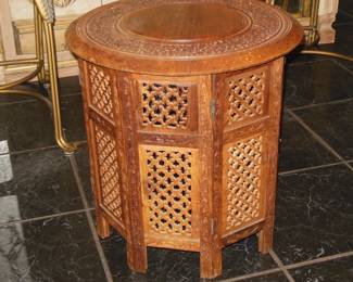 Brass inlaid middle east table