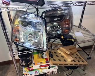 Traverse/Acadia headlights (brand new) and board games