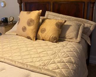 Sterns and Foster Queen Mattress and Box Spring Set.  Head Board by Drexel Heritage