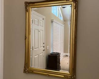  Very regal beveled mirror. 