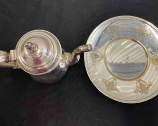 Sterling Silver Tea Pot Serving Dish