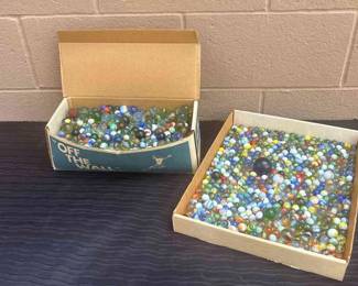 Large Collection Of Vintage Marbles Of Different Sizes