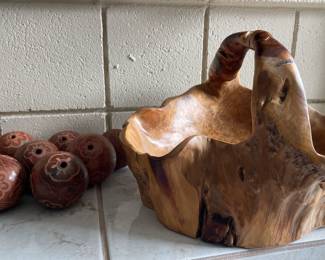 Meditation Balls Large medium Round Prayer Spheres Pottery Clay Etched