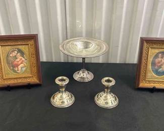 Sterling Silver And Vintage Framed Art