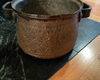 Primitive copper pot