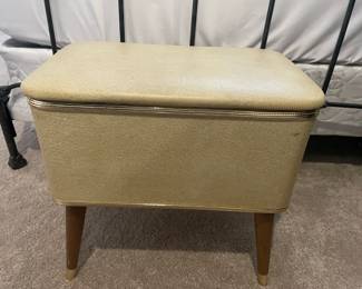 Mid Century Sewing Basket Stool