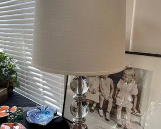 Stainless/Glass Sphere Table Lamp