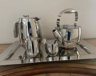 Bodum Columbia Stainless Steel - French Press, Teapot, Sugar Bowl & Creamer