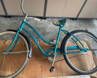 Blue Varsity Schwinn Bike