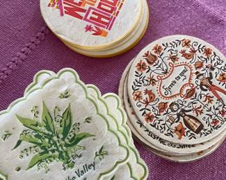 Assortment of Vintage Paper Coasters