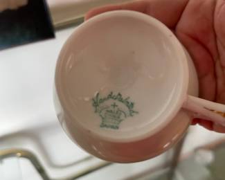 Wales Japan Blue/Floral Teacup & Saucer