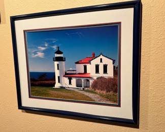 Framed & Matted Fort Casey Lighthouse Photography Print