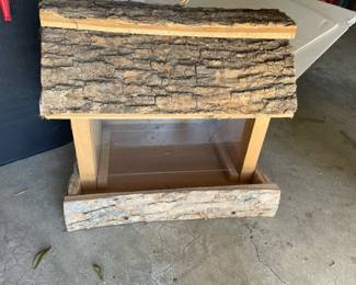 Rustic Wood Bird/Squirrel Feeder