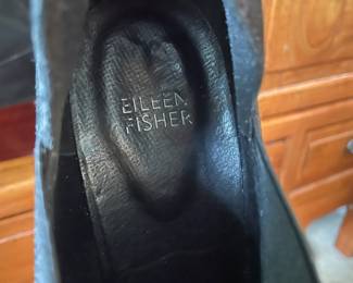 Eileen Fisher Black Leather Ankle Boots