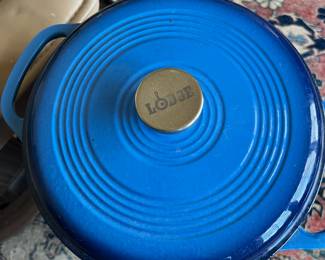 Lodge Cast Iron Blue Enameled Dutch Oven