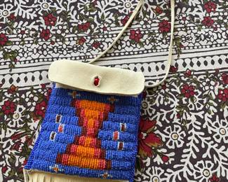 Native American Hand Beaded Purse/Medicine Pouch