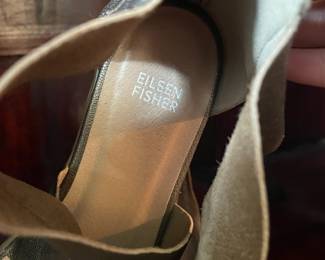 Eileen Fisher Bronze Leather Closed Toe Sandals