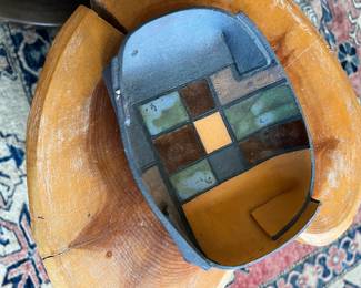 Multicolored Abstract Design Pottery Platter