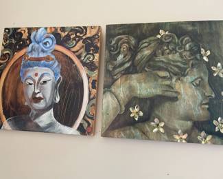 Divine Buddha Oil Painting On Canvas, Venetian Portrait Oil Painting On Canvas