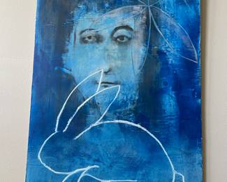 Contemporary Abstract Oil Painting on Canvas by Sandy Sampson