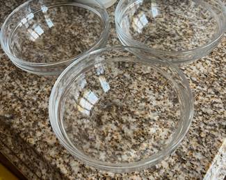 Set of 3 Clear Glass Bowls