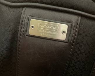 Coach Black Monogram Shoulder Bag