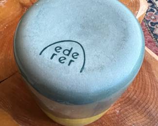 Grant Ederer Ceramics Gray, Yellow & White Gradient Vase