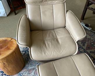 Stressless Khaki Leather Recliner Chair
