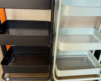 Black 3 Tier Utility Cart, White 3 Tier Utility Cart 