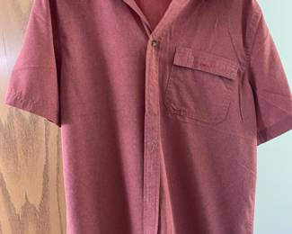 Red Avalanche Short Sleeve Button Down Shirt