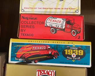 ERTL Texaco 1926 Mack Tanker Collector Series #2 Die Cast Coin Bank, ERTL Texaco 1939 Dodge Airflow Tanker Diecast Bank Series #10, ERTL Texaco 1930 Diamond "T" Tanker Truck Diecast Coin Bank