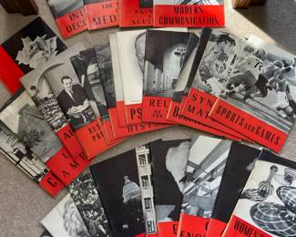 Assortment of 1960's Encyclopedia Britannica Home Reading Guide Series