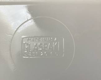 Glasbake Casserole Dish with Snowflake Pattern