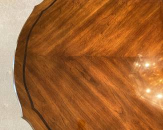 French Style Dining Table with Cane Back Dining Chairs