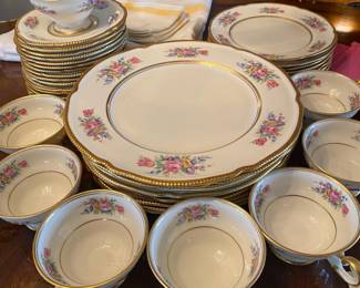 Castleton China Dinnerware Set with Bouquet Pattern