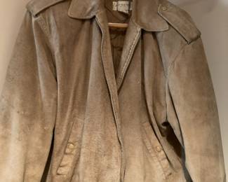 Jones New York Brown Suede Bomber Jacket