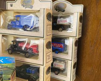 Lledro Chevron - Zerolene Oil Die 1934 Chevy Van Die Cast Model Car, Red Crown 1927 Gasoline Truck Die Cast Model Car, 1939 Chevrolet Pick-Up Die-Cast Model Car, Red Crown Die Cast 1920 Model T Ford Truck, 1933 Atlas Tire Truck Die Cast Model