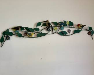 Birds on Branches Resin & Metal Wall Art