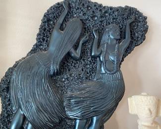 Carved Resin Made From Lava "Hula Dancers" by Coco Joe