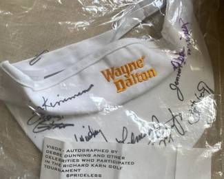 Wayne Dalton Visor - Autographed by Debbe Dunning and Other Celebrities who participated in the Richard Kart Golf Tournament