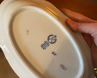 Reichenbach German Echt Kobalt - Two Platters & Sugar Bowl